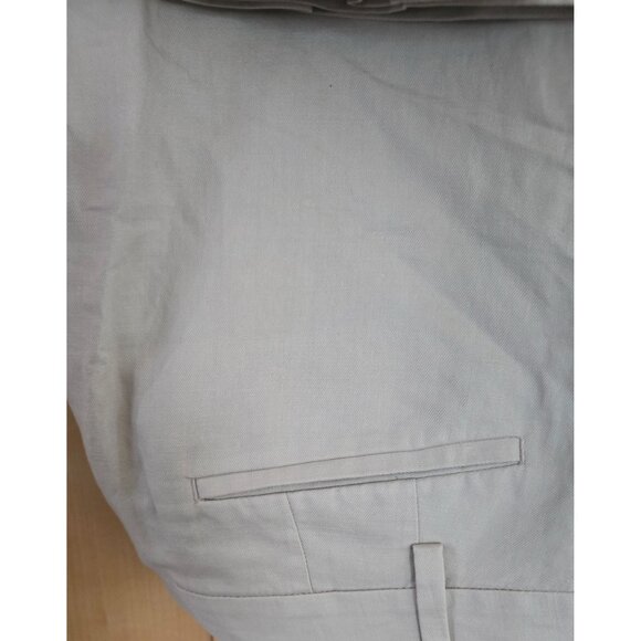 Claiborne Mens Sand Flat Front Pants 36x32 Linen/Cotton Blend golf garden party - Picture 4 of 8